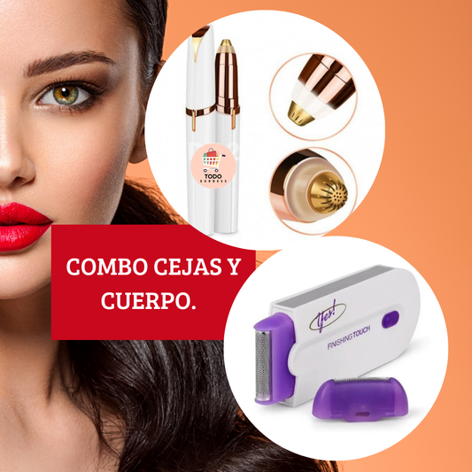Combo depilador de cejas y cuerpo