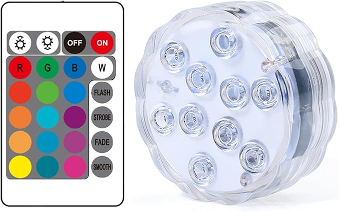 Luz Led Sumergible Con Control Remoto