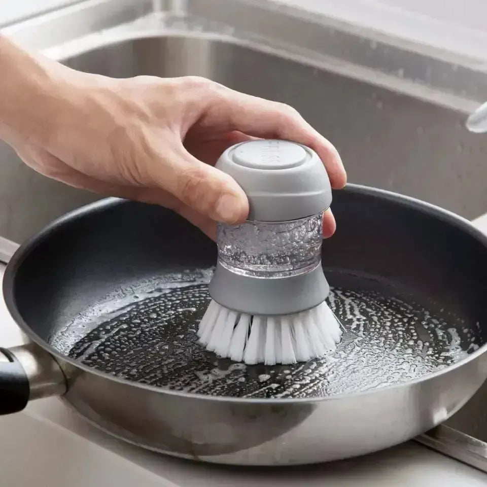Cepillo Limpiador Con Dispenser de jabon