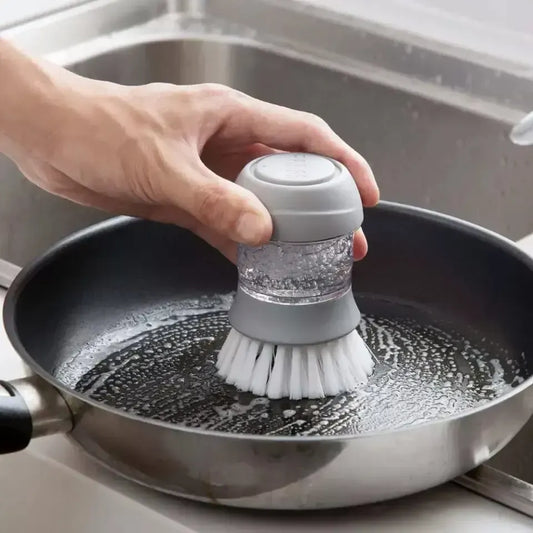 Cepillo Limpiador Con Dispenser de jabon